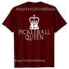 Funny Pickleball Queen Graphic Tshirt Men Women's Fashion Casual Oversized T-shirts Men's 100% Cotton T Shirt