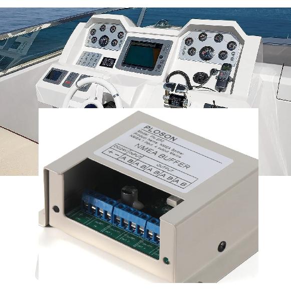 PLOSON PN-SP2 NMEA0183 Splitter NMEA Buffer NMEA 1 input, 4 output Marine Serial Line Splitter Isolating Buffer for 24V Systems