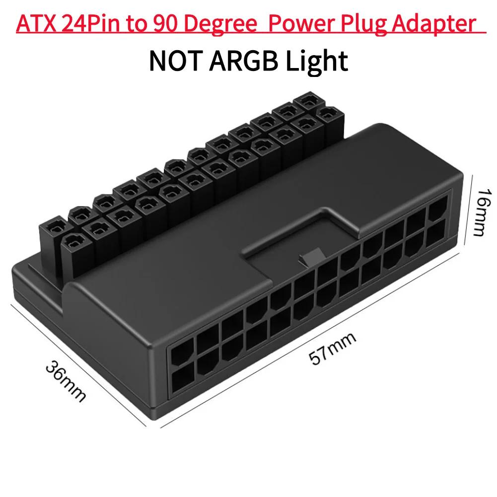 Mainboard Motherboard Power Supply Cable Modular ATX 24-pin 180 Degree Power Connector Adapter Female To Male Power Adapter