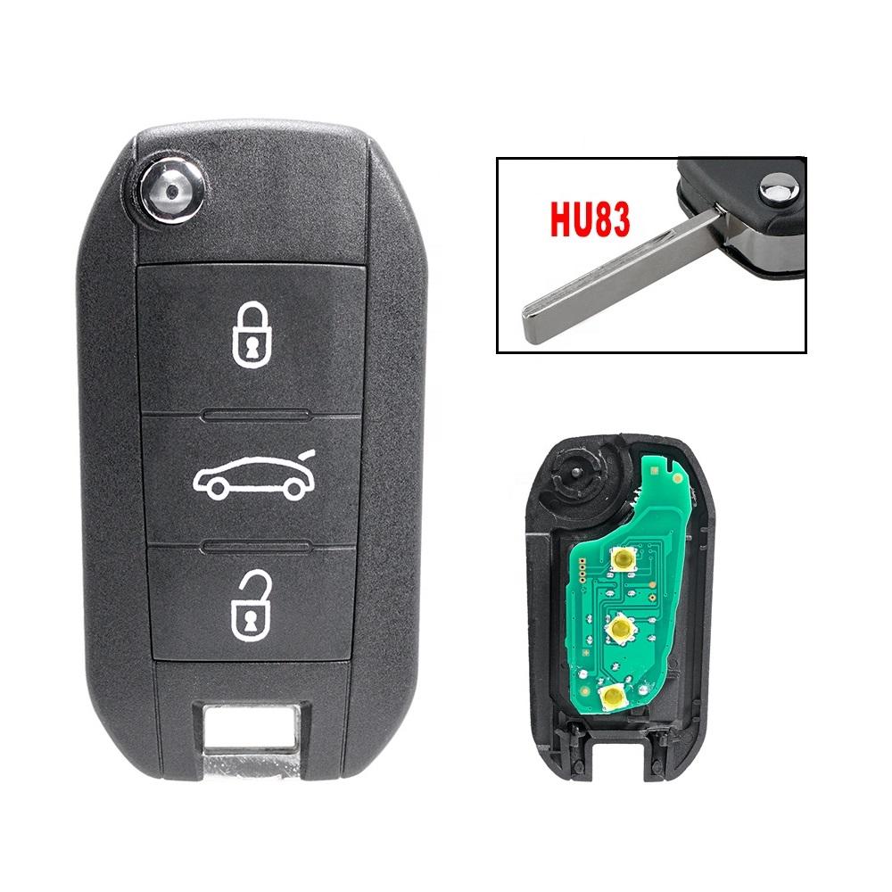 Blank Electronic Key forPEUGEOT 208 308 2008 3008 5008 301 CHIP ID46 Remote 433mhz FSK