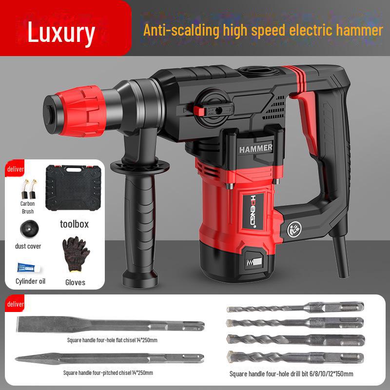 Customizable 26S Multi-Function Electric Drill: Impact Drill, Hammer, Pick – Ideal for Home Use & Concrete Industrial Grade.