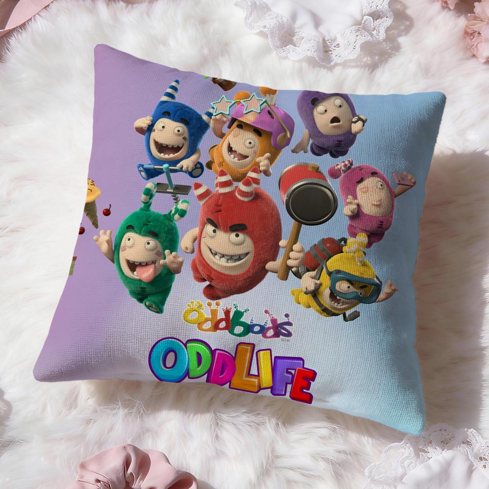 Милая Мультяшная Наволочка O-Oddbods Премиум Комфорт Двусторонняя Наволочка - Дизайн Два в Одном для Любой Комнаты и Салона Автомобиля