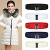 Пояс для пуховика шириной 5 см, плиссированный пояс для пуховика, ретро эластичный пояс с пряжкой