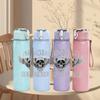 1PC Skull Wing Ornate Biker Retro Print 750ml Portable Sports Water Bottle Leakproof Gym Outdoor Travel Drink Cup