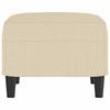 Footstool Cream 60x50x41 cm Fabric