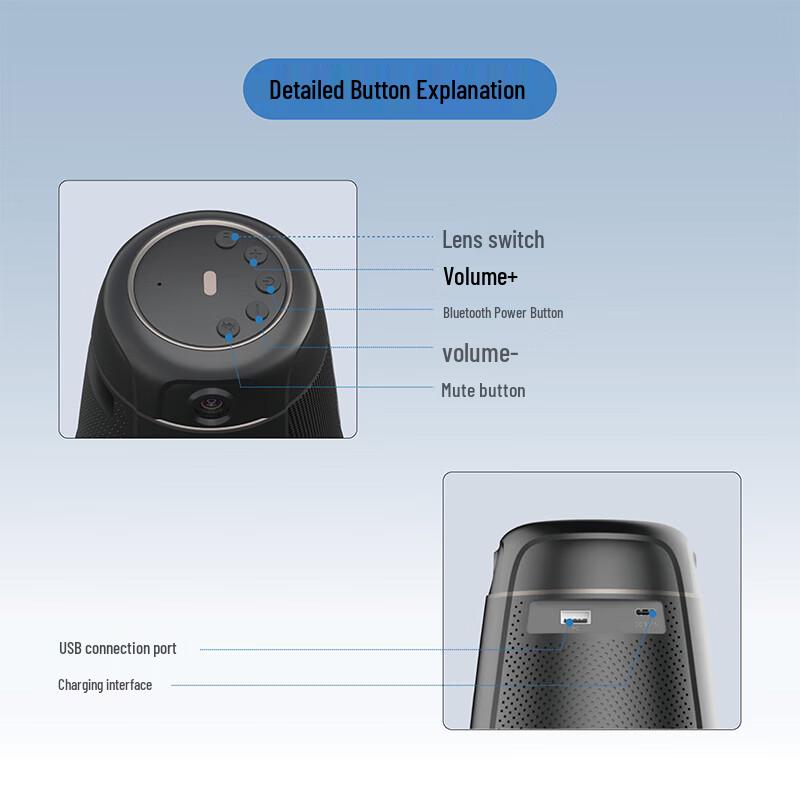 DAIPU DP-M800 Pro Video Conference Omnidirectional Microphone (CN version)