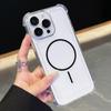 Роскошный прозрачный противоударный чехол для Magsafe для iPhone 11 12 13 14 15 16 Pro Max Plus Магнитный мягкий бампер Жесткая акриловая задняя крышка