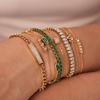 Yori Stainless Steel Cubic Zirconia Bracelet Waterproof Hypoallergenic Summer Seaside Beach Trendy Jewelry