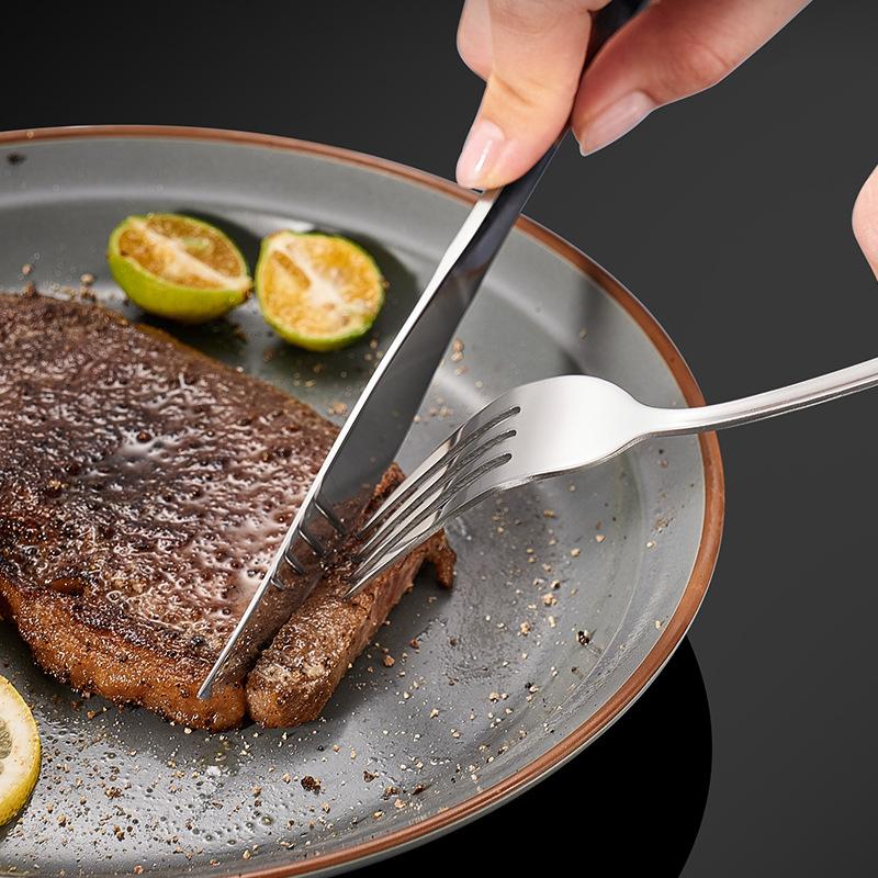 Набор ножей для стейка с зубчатым ножом, набор острых ножей из нержавеющей стали, набор из 4 обеденных ножей, можно мыть в посудомоечной машине, прочный и легко моется