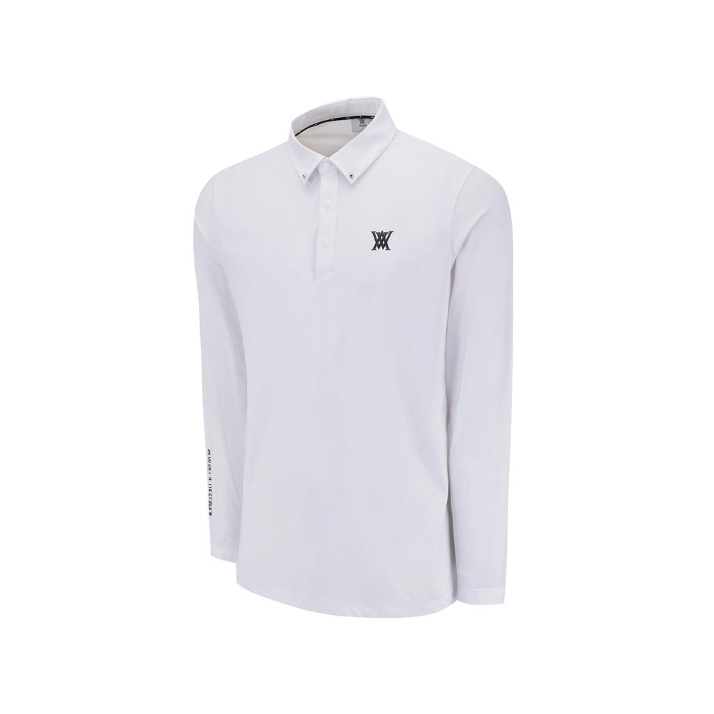 ANEW GOLF Men Back Air Dot Long T-Shirt_Wh