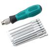 9-Piece Multifunctional Screwdriver Set with Flat and PH2 Cross Heads