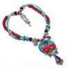 Coral Lapis Lazuli Turquoise Necklace Tibetan Cabochon Nepali Jewelry 18" NA 820