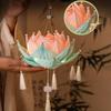 Chinese Vintage DIY Lotus Lantern Hanging Mid-Autumn Festival Lantern National Day