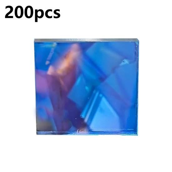 Радужные акриловые квадраты 0,8'' x 0,8''/1,2" x 1,2" Набор мини-радужных голографических акриловых листов Двусторонние голо-плитки для поделок DIY Свет Тень