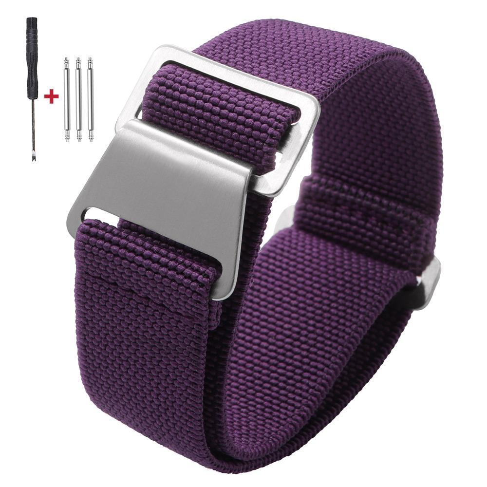 French Military Parachute Comfortable Elastic Nylon Watch Band 18mm 20mm 22mm for Seiko for Tudor for Rolex Strap Sport Bracelet