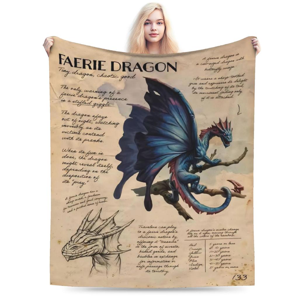 Фланелевое одеяло DND Игровое одеяло для ролевых игр для кровати Уличное Супертеплое одеяло для спальни