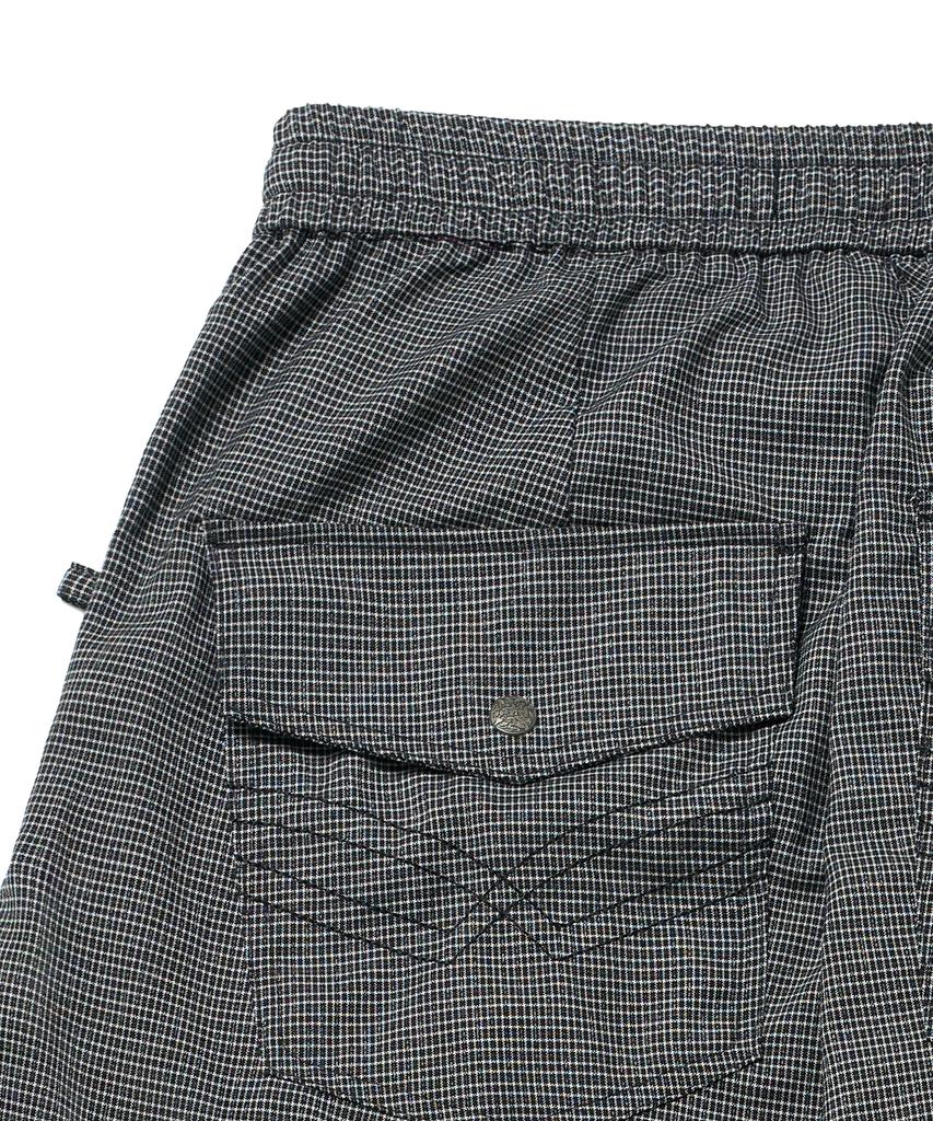 IDWS Fine Check Balloon Trouser Black