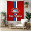 Bayern Munich Custom Your Name Wall Decor Tapestry Art For Pet Memorial Birthdaywedding Party Backdrop Family Gift