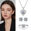 18Kgp 1-carat Excellent Grade D Color Moissanite Necklace, Earrings, and Ring At a Flat Price