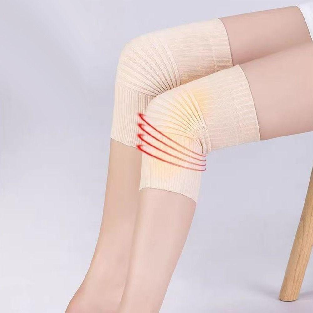 Soft Thermal Knee Brace Pads Knitted Knee Protector Sleeve Thermal Knee Pads  Protects Joints,