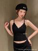 Sexy lace sling vest women's summer sleeveless top with beautiful back and chest pad can be worn outside