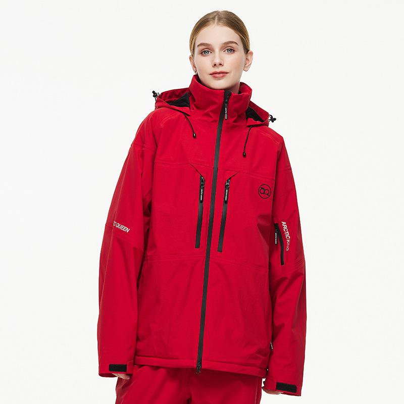 Мужская и женская горнолыжная куртка, сноубордическая куртка, водонепроницаемая, ветрозащитная, утепленная, зимняя, для горного спорта на открытом воздухе, с капюшоном, теплая, с карманами