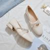 На среднем каблуке женские туфли-лодочки Pearl Square Shoes для женщин Beau Today Весенняя акция Горячая отпускная мода Последняя обувь
