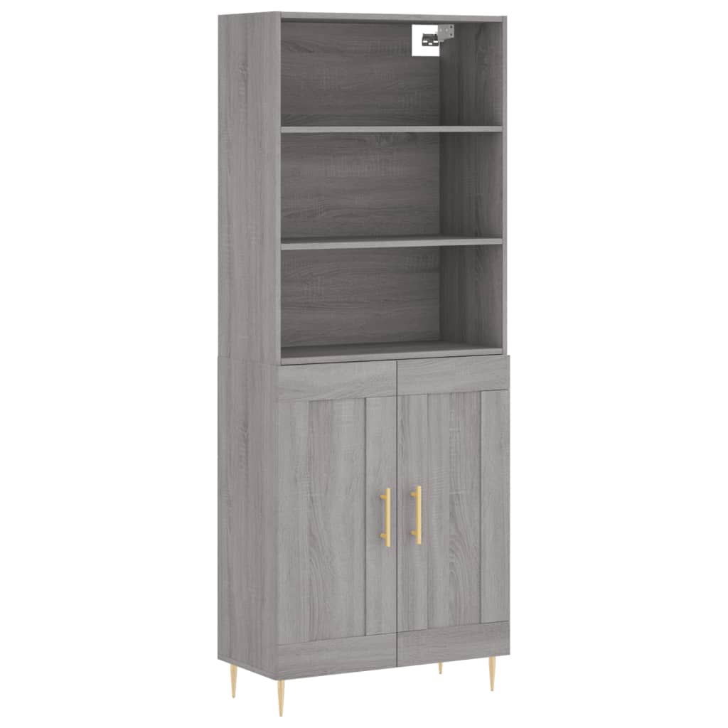 Highboard Gray Sonoma 69.5 x 34 x 180 cm Particleboard