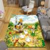 Pettson and Findus Flannel Pattern Square Carpet,Area Rug,Carpet Rug for Living Room Bedroom Sofa Playroom Decor,Non-slip Floor Mat