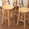 Solid Wood Stool Bar Multifunction Milk Tea Shop Northern Household Simplicity High Chair Strong Load-Bearing Capacity Bar Chair
