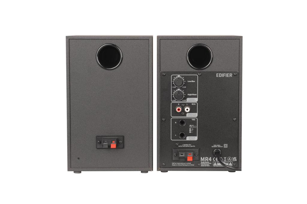 Edifier MR4 42W Studio-Ready Active Nearfield Monitor Speakers with Balanced TRS Inputs, RCA and 3.5mm Stereo Plugs, Bookshelf Speakers, Pair of 2 -