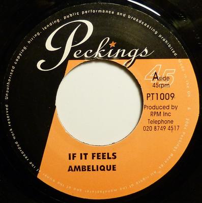 7-дюймовая пластинка AMBELIQUE KUSHI If It Feels PT1009 Peckings Record UK Reggae Ska Dub Б/у