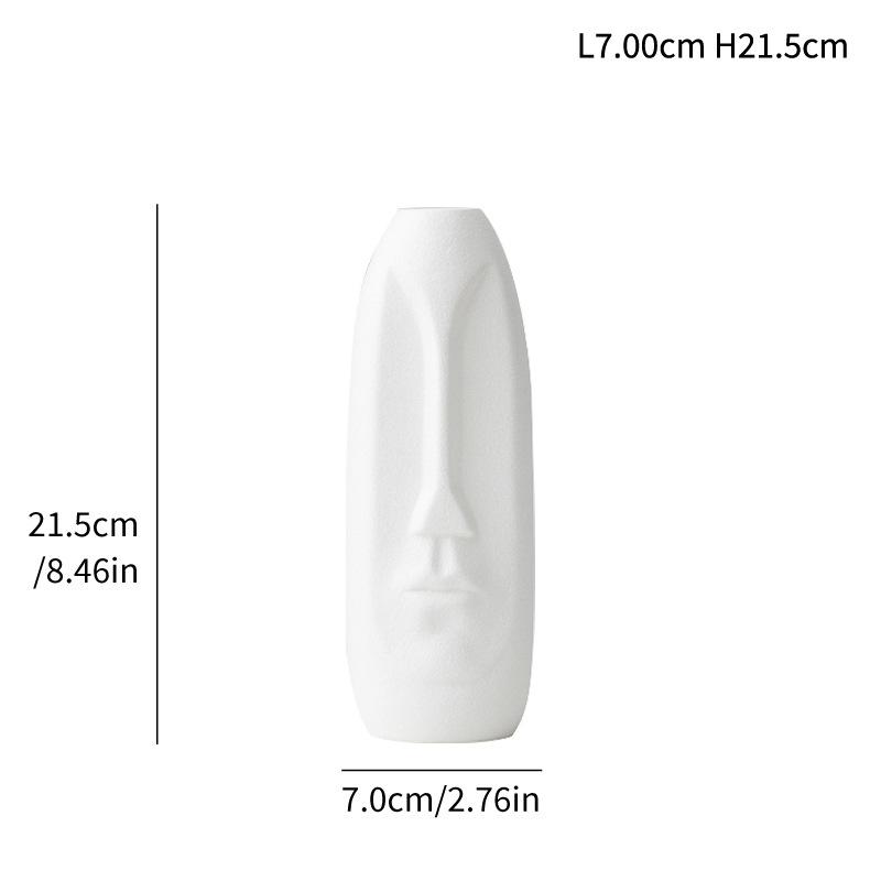 Ваза в скандинавском стиле Simple, креативная скульптура лица, керамическая ваза, контейнер для сухих и влажных вещей, легкое роскошное украшение для дома
