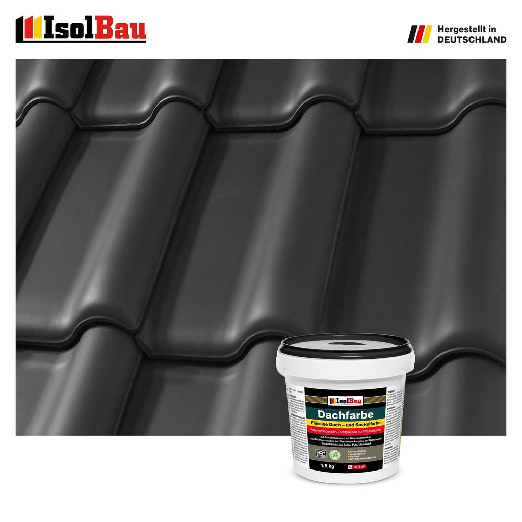 IsolBau Roof Paint Dachfarbe Black 1.5