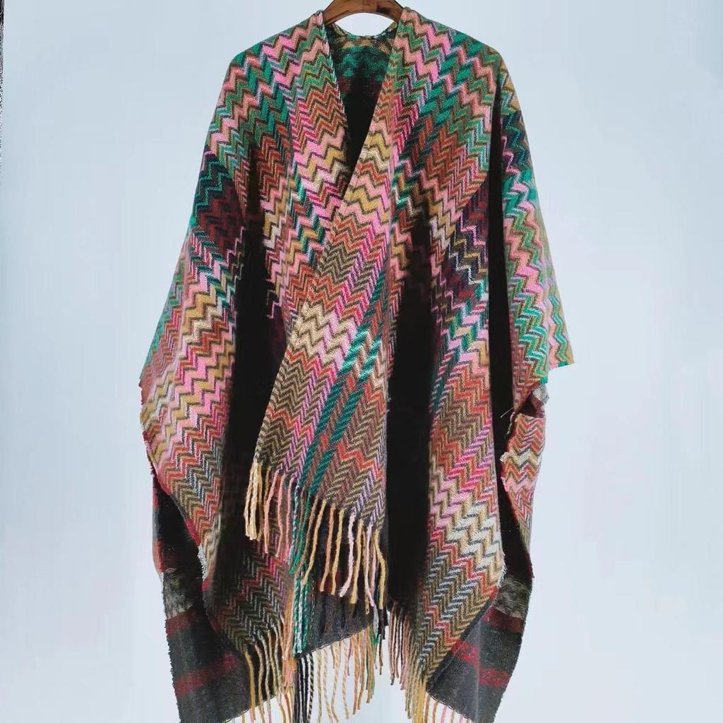 New Style Shawl, Women's Tassel Scarf, Paired with a Cape