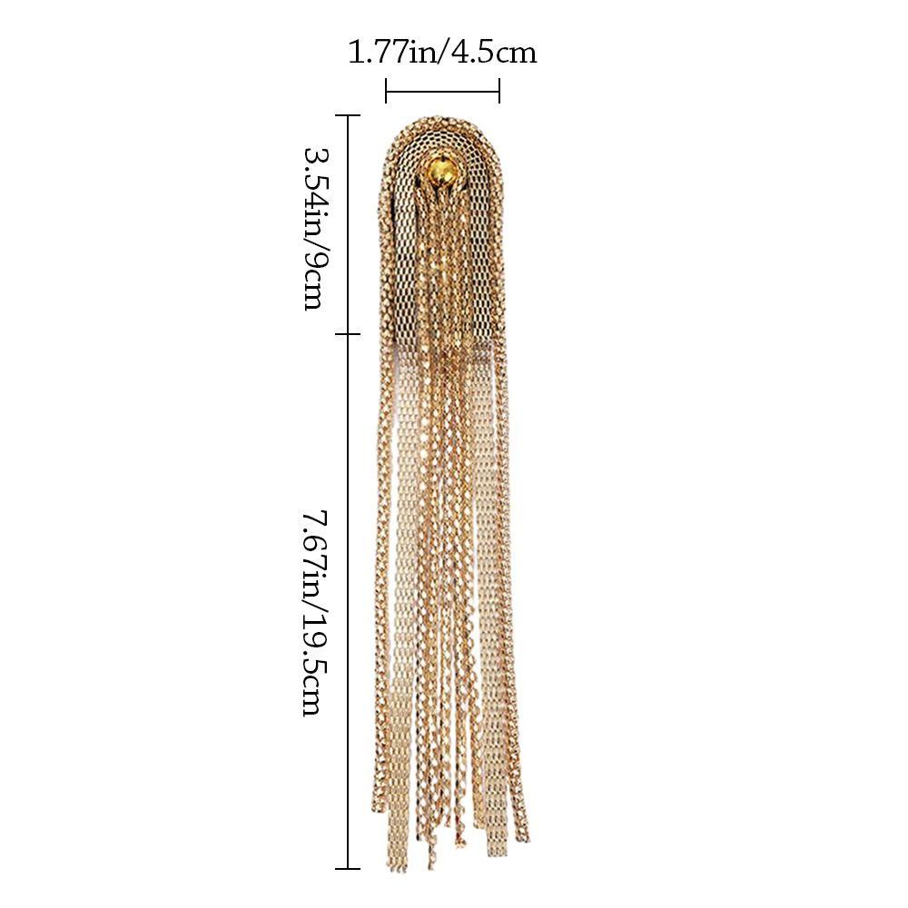 Long Chain Tassel Epaulette Classical Clothing Accessories Delicate Shoulder Brooch Men Women