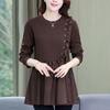 Fat Oversized Loose Women's Autumn Clothing Mid To Long Style Western-style with Thick Velvet Top Pullovers & Long Sleeves Women’s