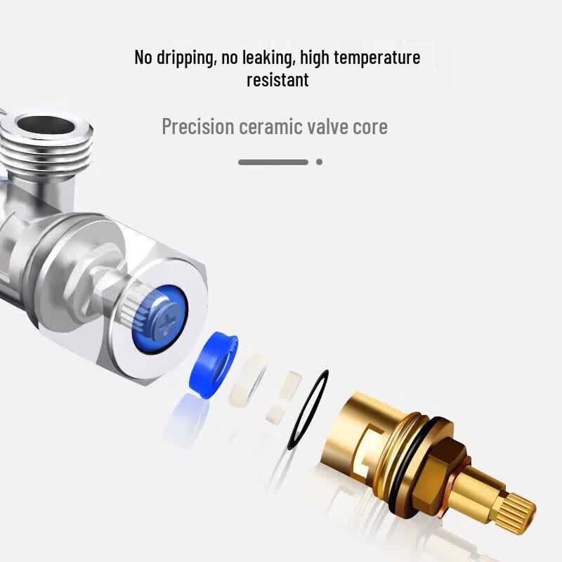 Gongyan 304 Stainless Steel 1/2-inch Hot & Cold Angle Valve Set