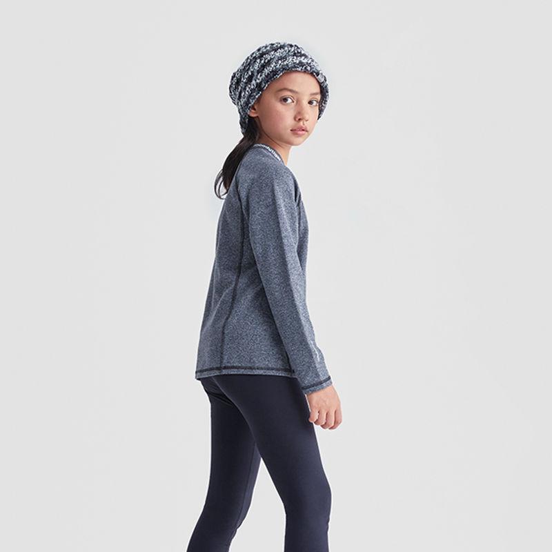 Детский топ с длинным рукавом для йоги и фитнеса, быстросохнущий