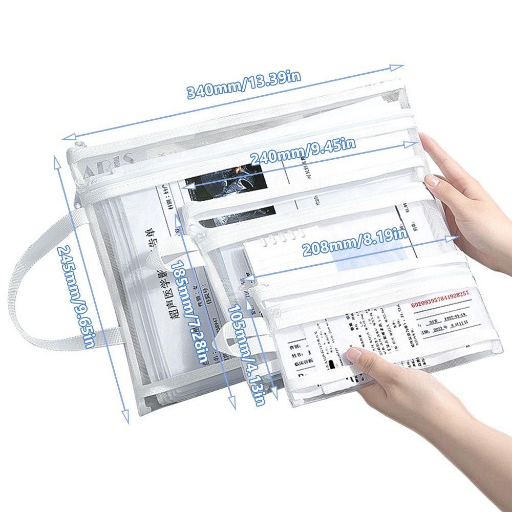 Double Layers Mesh Storage Bag A4/A5/A6 Pen Bag High Quality File Bag  Gift