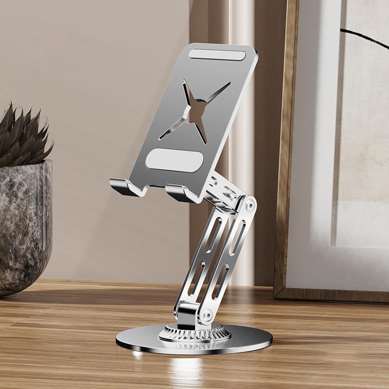 Вращение на 360 градусов Алюминиевый сплав Складная настольная подставка для телефона Настольный ленивый держатель для планшета Подставка-крепление для iPhone iPad Xiaomi Samsung