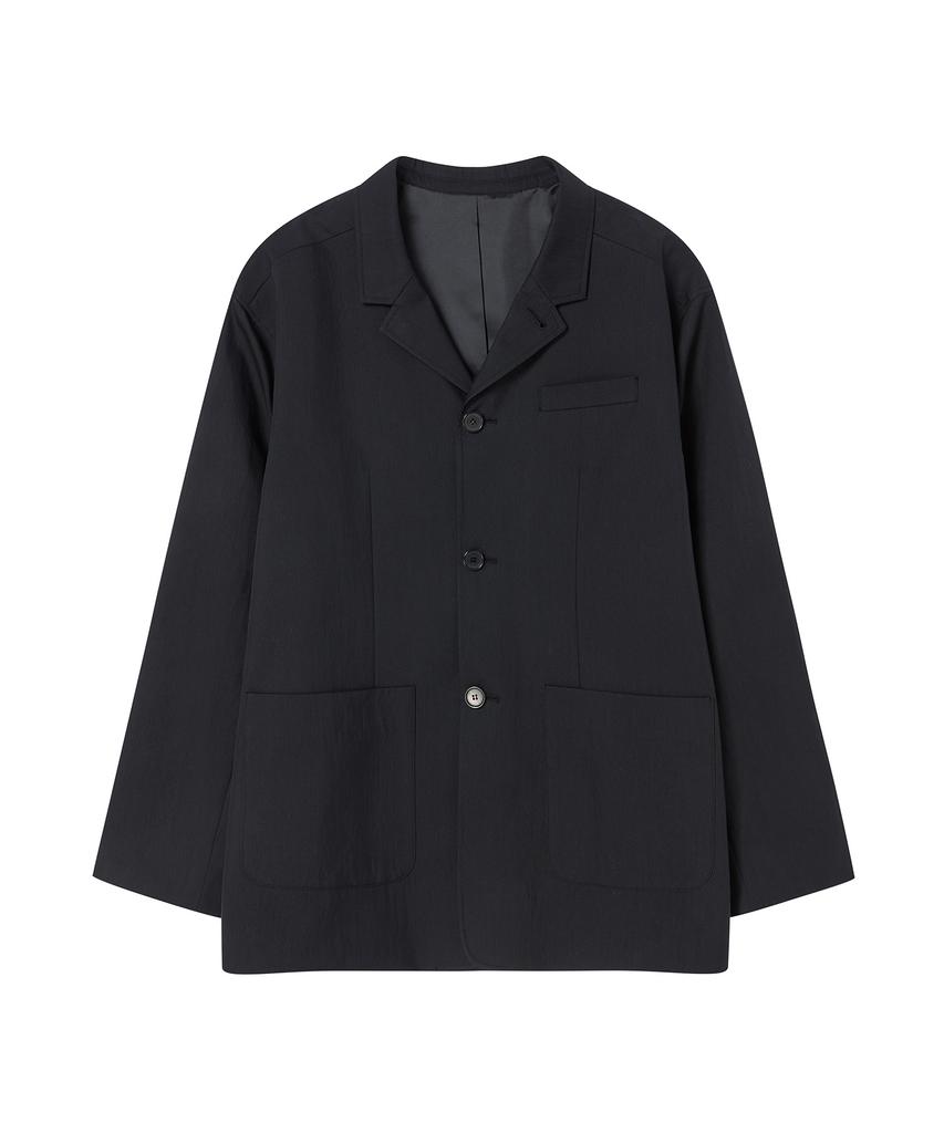Beyond Closet [Collection Line] Italian Fabric Soft Structure Jacket Black