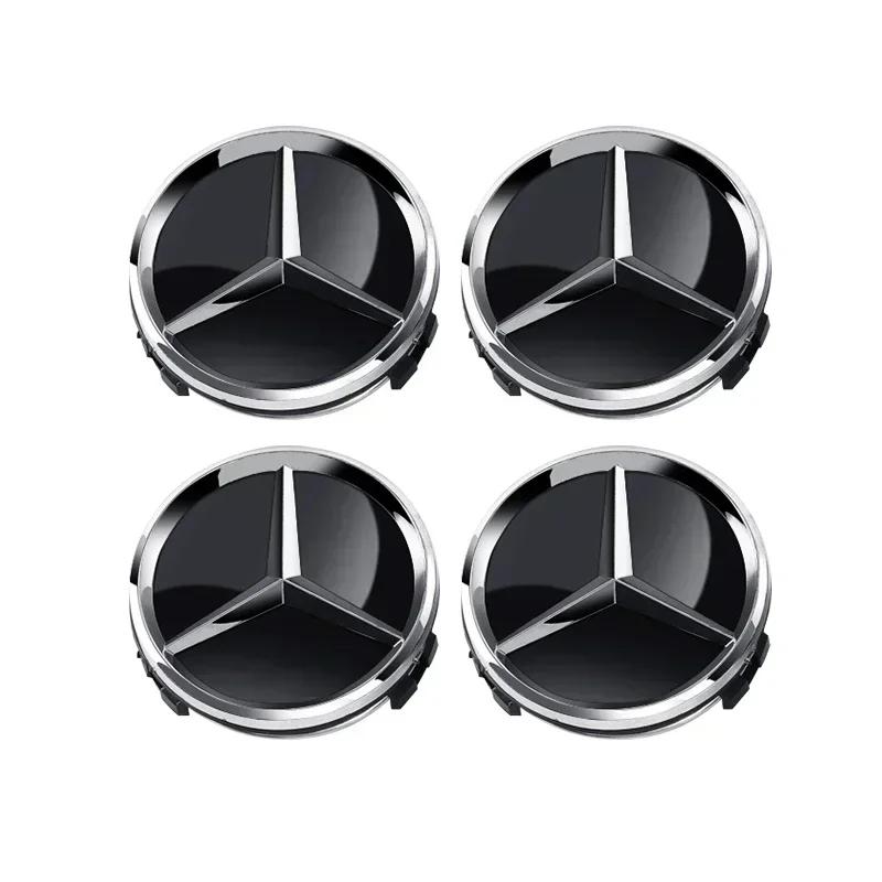 ELM5 For Benz New 4pcs 60mm Car wheel Hub Cap Emblem badge for Mercedes Benz C180 E300 GLC W163 W166 W167 W204 W205 W212 W213 X253 W1