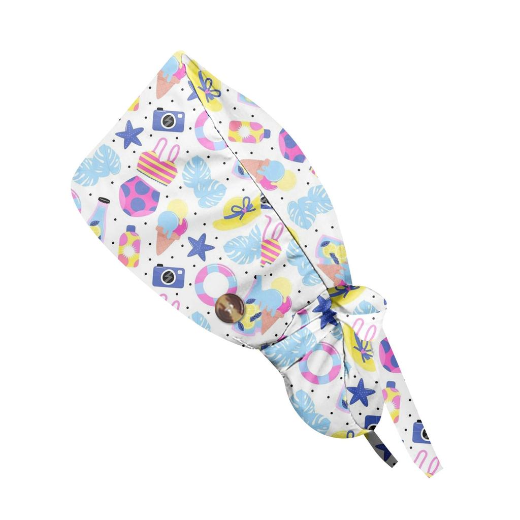 Fashionable Small Animals Print Work Cap, Casual Women's Ponytail Cap, Wash Cap, Baotou Cap