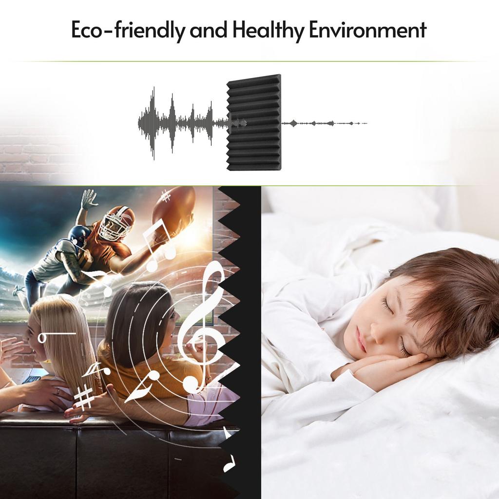 Упаковка 12 шт. Студийный поролон Звукоизоляционный поролон Звукопоглощающие панели Звукоизоляционная губка 30 * 30 * 2,5 см 12 * 12 * 1 дюйм