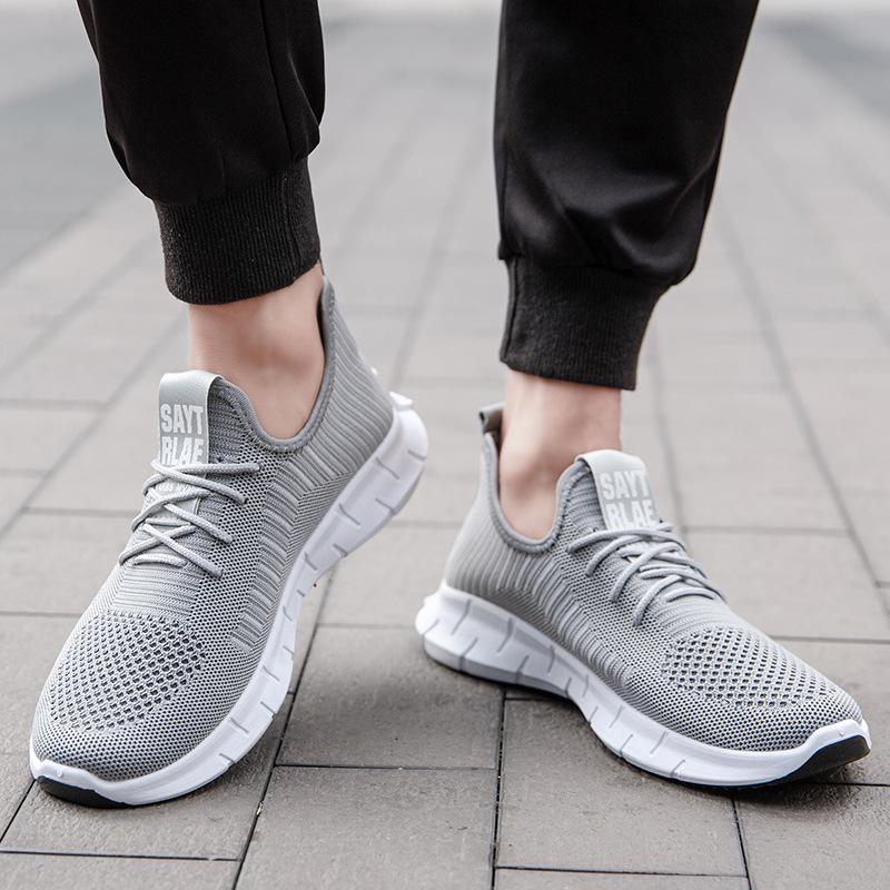 Спортивная обувь Модные дышащие кроссовки для бега на открытом воздухе Повседневные кроссовки с мягкой подошвой Низкие мужские туфли из хлопчатобумажной ткани