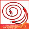For VW Hot 2025 New New Car 3 In 1 Fast Charging Cord For iPhone Huawei USB Type C For Volkswagen CC R-Line GTI T5 Golf T-ROC R