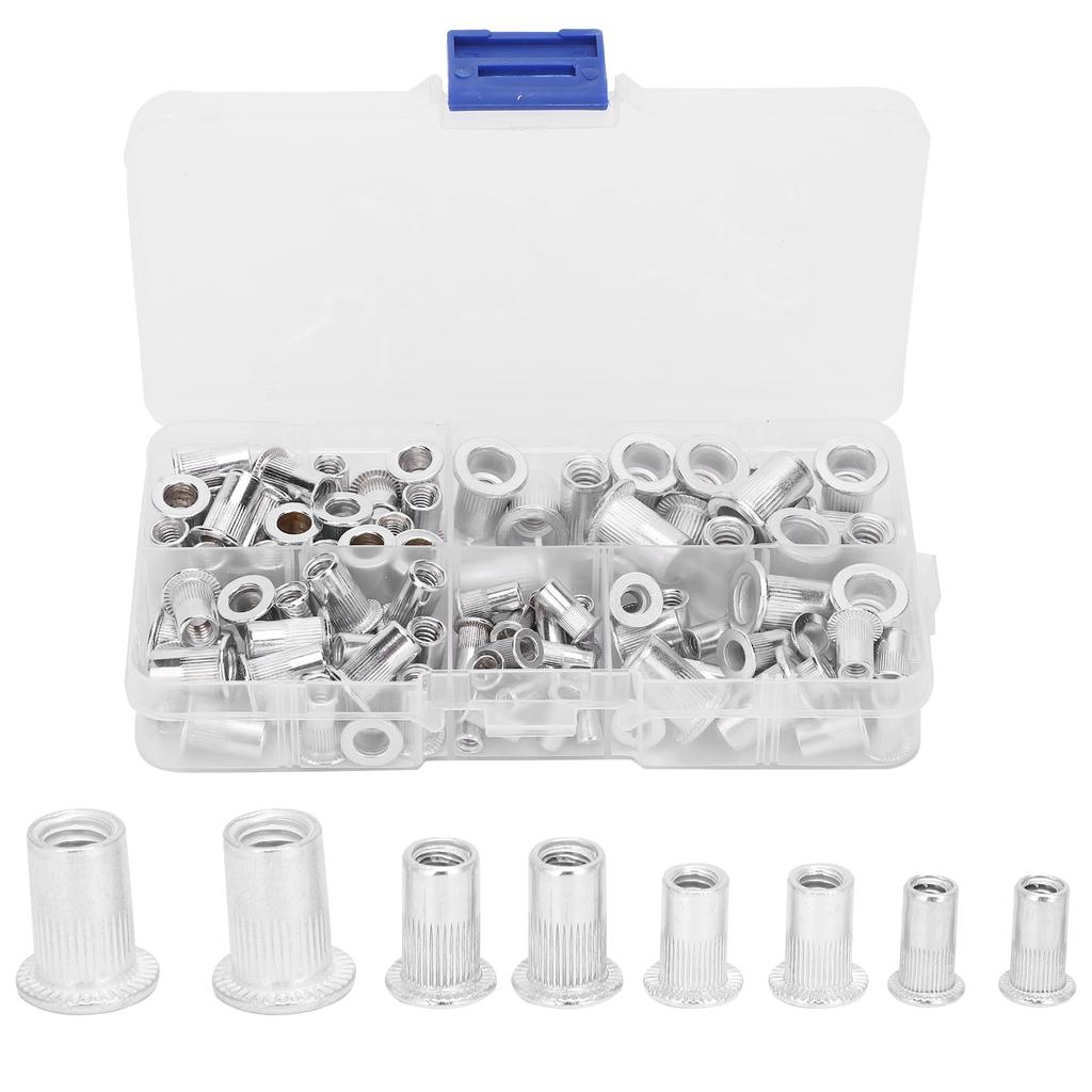 100pcs Box Aluminum Rivet Nut Threaded Rivet Insert Nut 6?328?3210?2410?32 14?20