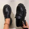 Large Size Women's Spring and Autumn New Women's Shoes Round Head Foot Thick Sole Casual Single Shoes Women