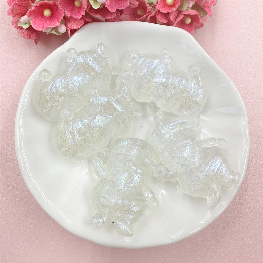 Home Party Supplies Beads Jewelry 5pcs 25*30mm DIY Jewelry Accessories Dwarfs Transparent Christmas For Bracelet Earring Making UV Colorful Acrylic